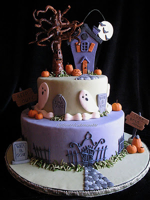 il cimitero fantasma torta halloween