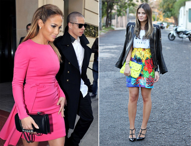 jennifer lopez borsa rockstud noir by valentino