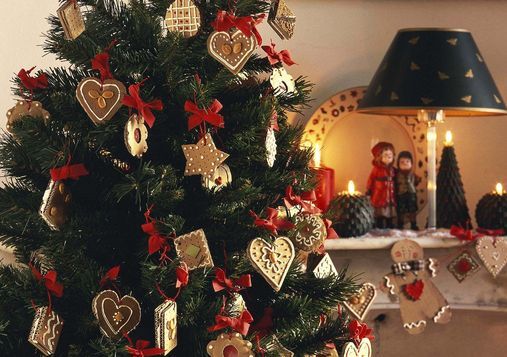 albero di natale con biscotti