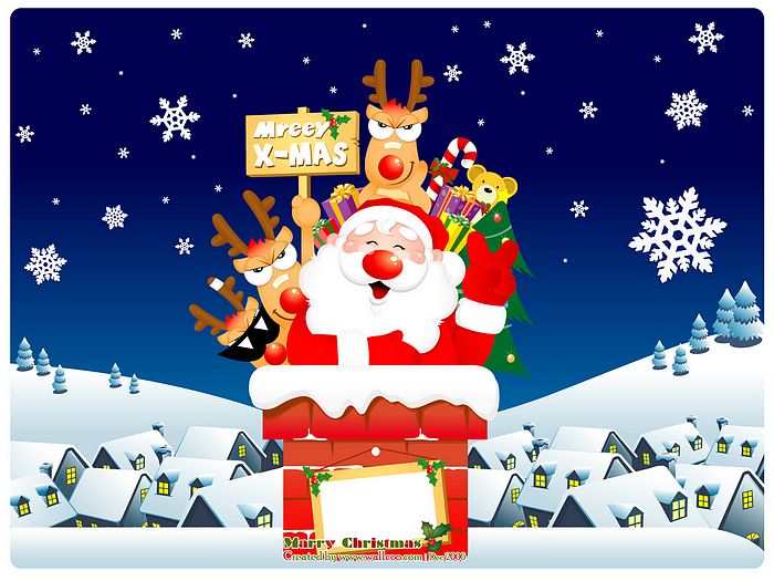 babbo natale dal camino