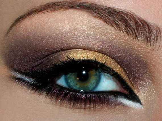 capodanno 2013 make up dorato