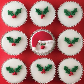 cupcake agrifoglio natale