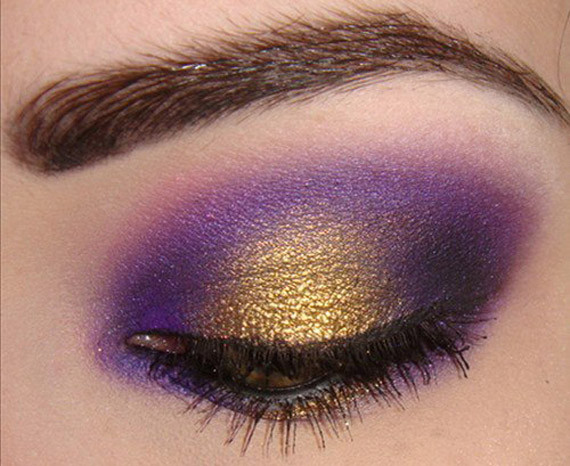 make up capodanno 2013 oro e viola