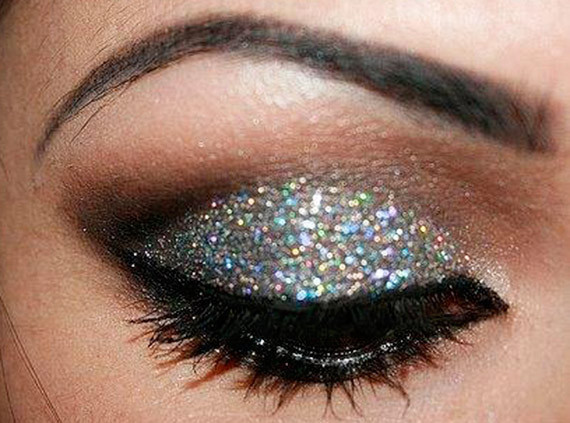 make up glitter argento capodanno 2013