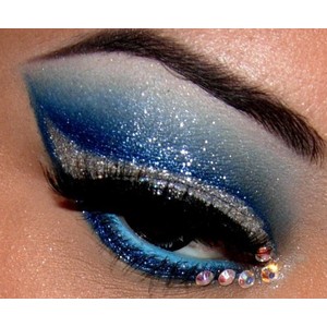 make up glitter blue capodanno 2013