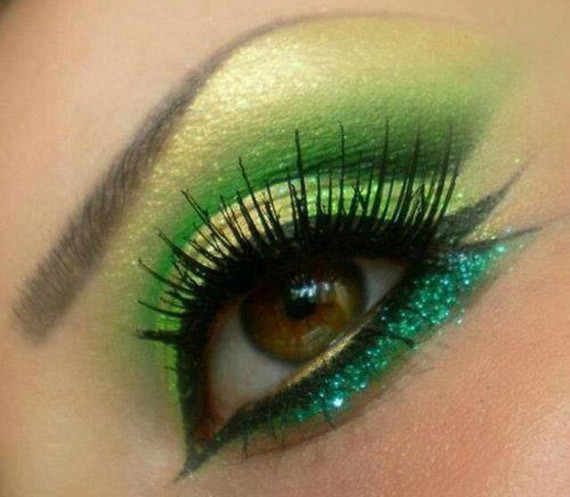 make up verde glitter capodanno 2013