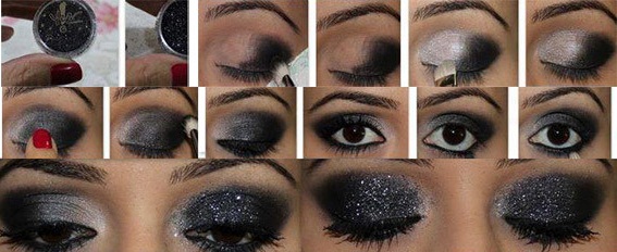 makeup nero glitter passo passo 3