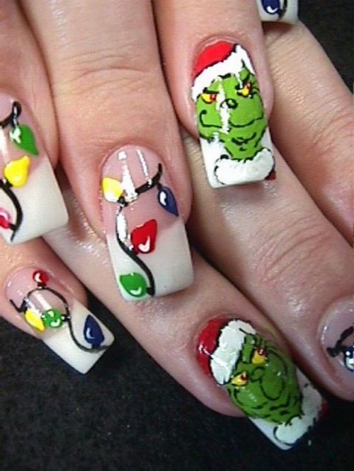 nail art natale il grinch