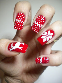 nail art natale renna