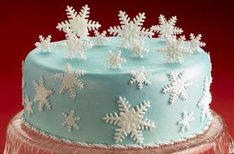 natale fiocchi di neve pasta di zucchero