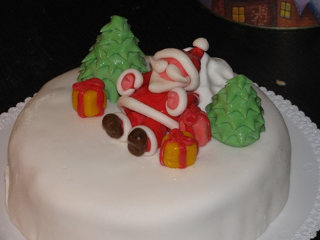 torta con babbo natale in mmf