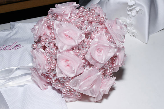 bouquet di perle rosa