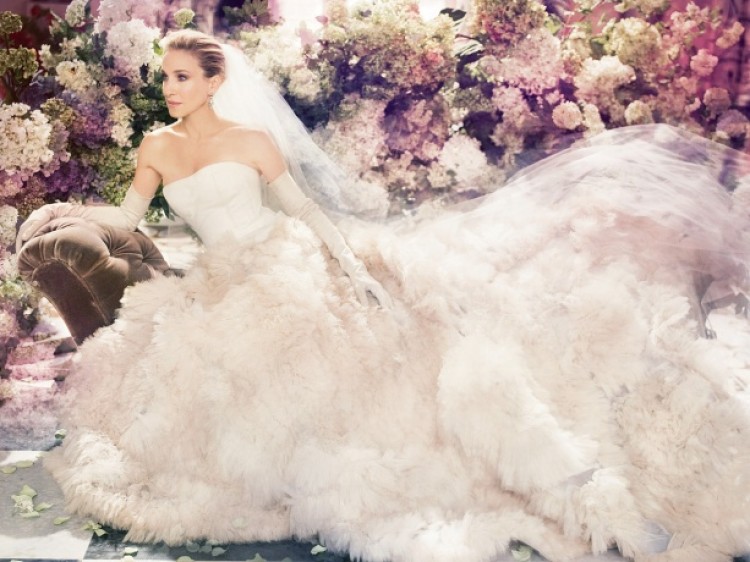 carrie in vera wang