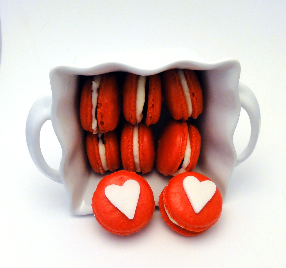 macarons con cuore san valentino