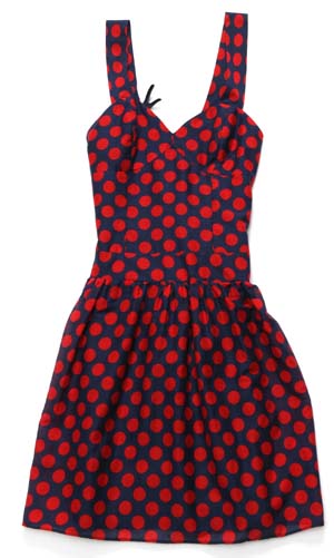 san valentino 2013 fiorucci abito a pois con scolla a cuore