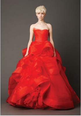 abit da sposa rosso vera wang primavera 2013