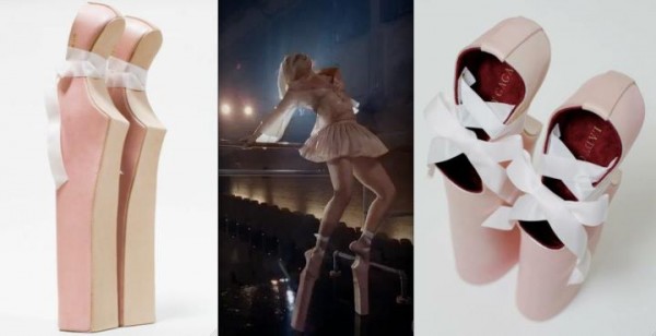 lady gaga lady pointe shoes