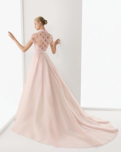 abito da sposa lungo rosa