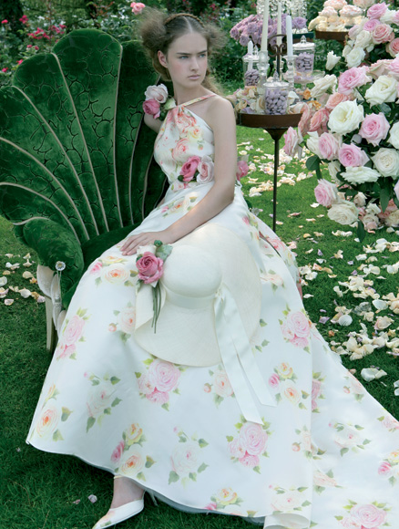 abito da sposa stampato