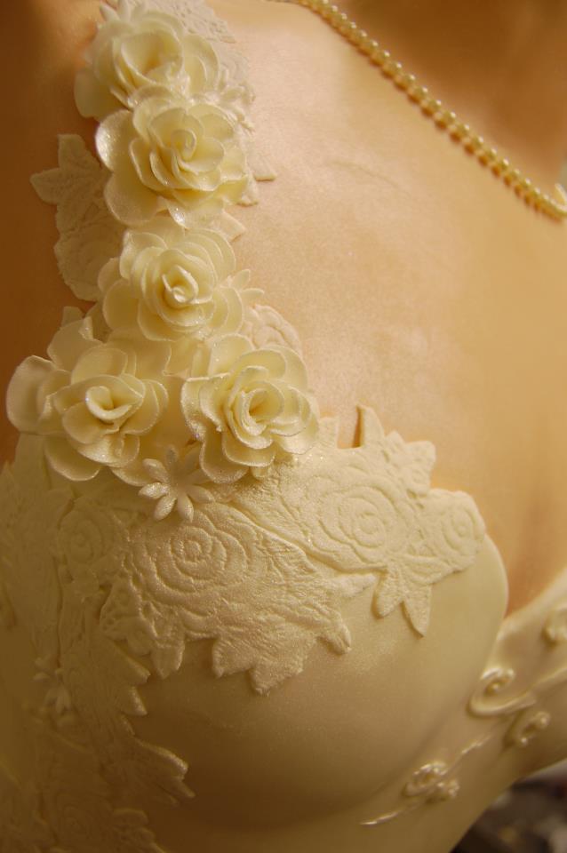 wedding dress cake 3