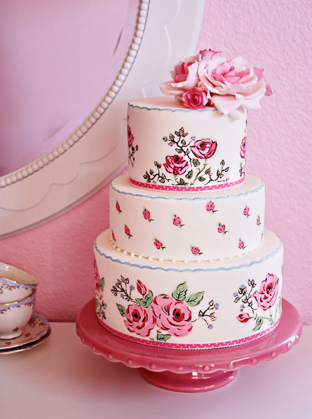 wedding cake shabby chic 5