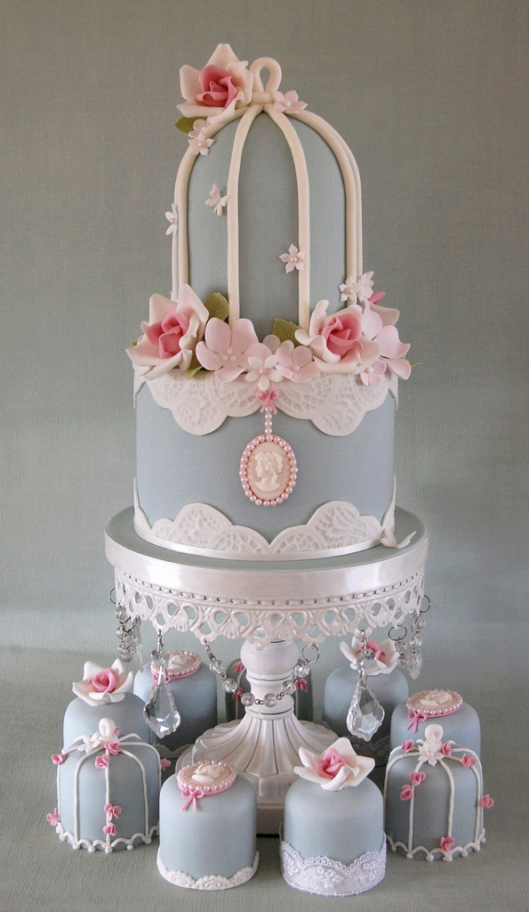 wedding cake shabby chic 30