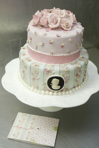 wedding cake shabby chic 32
