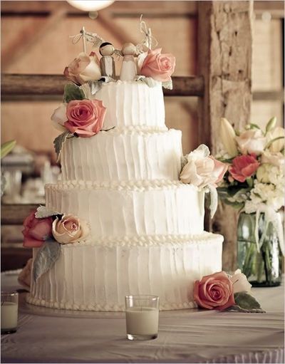 wedding cake shabby chic 33