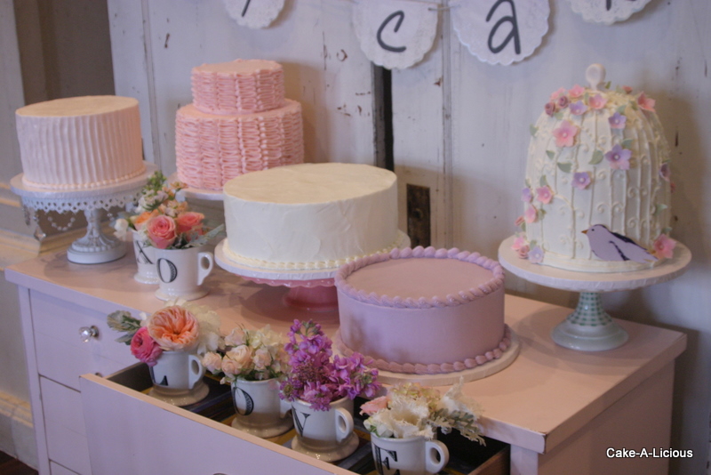 wedding cake shabby chic 34