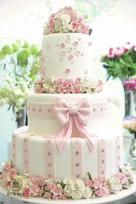 wedding cake shabby chic 35