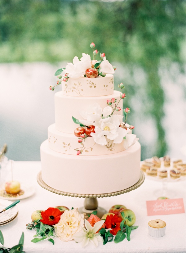 wedding cake shabby chic 36