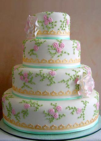 wedding cake shabby chic
