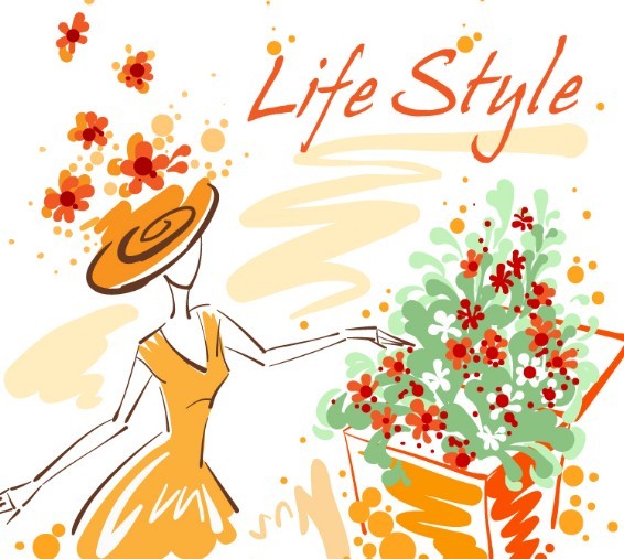 Fashion-Hand-Drawn-Vector-Spring-Girl-06