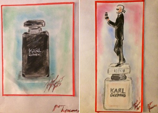 disegno profumo karl lagerfeld