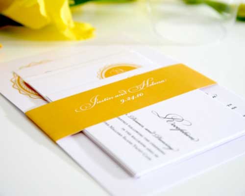 partecipazioni matriomnio in giallo