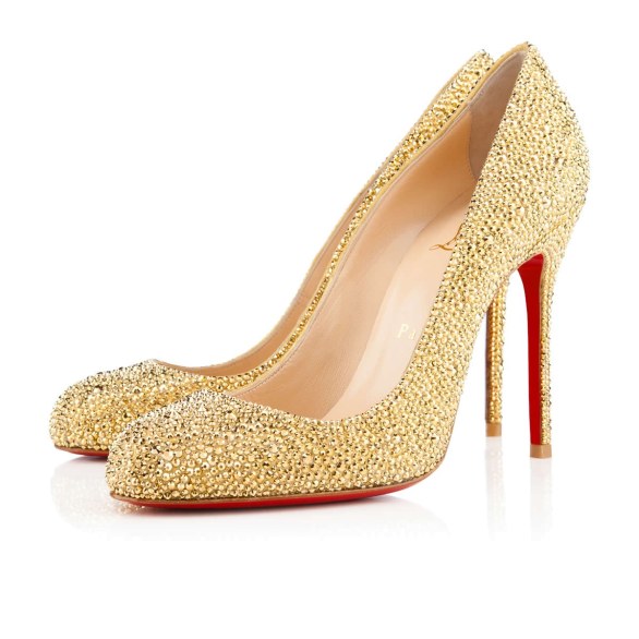 scarpe sposa loubotuin oro