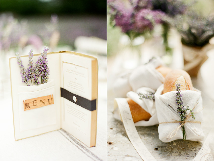 menu lavanda
