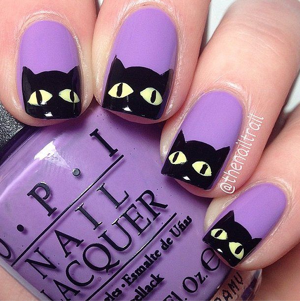 unghie-halloween-gatto