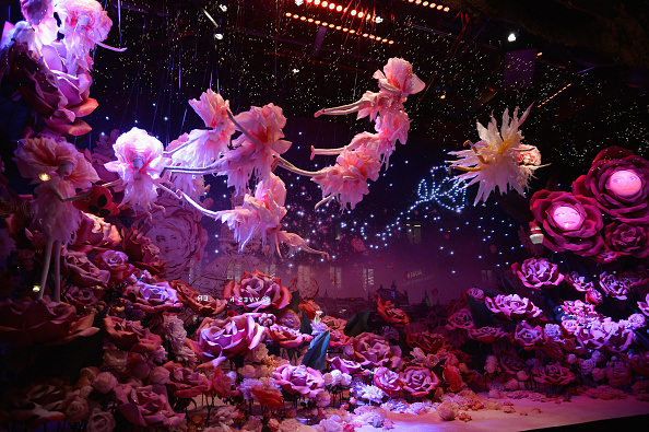 PARIS, FRANCE - NOVEMBER 06: A decorated window during the Christmas Decorations Inauguration at Printemps Haussmann on November 6, 2015 in Paris, France. (Photo by Pascal Le Segretain/Getty Images)