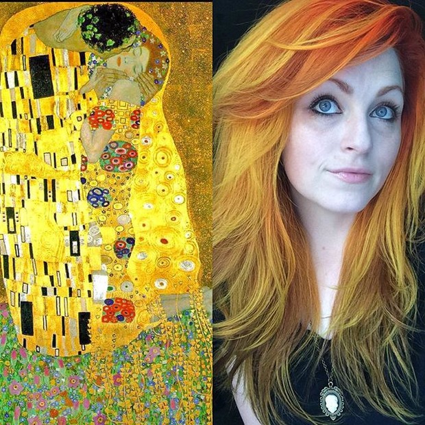 il -bacio-klimt-capelli-colori